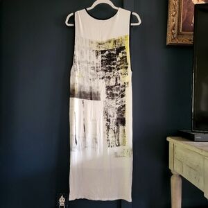 Helmut Lang‎ Graphic Sleeveless Tank Stretch Shift Dress Small